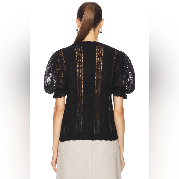 NWT $390 Ulla Johnson Mavis Top in Black - Picture 3 of 7